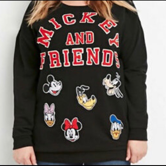 Disney Mickey Friends Embroider Graphic Patch Women Sweater Top Sweatshirt 3X - Picture 4 of 4